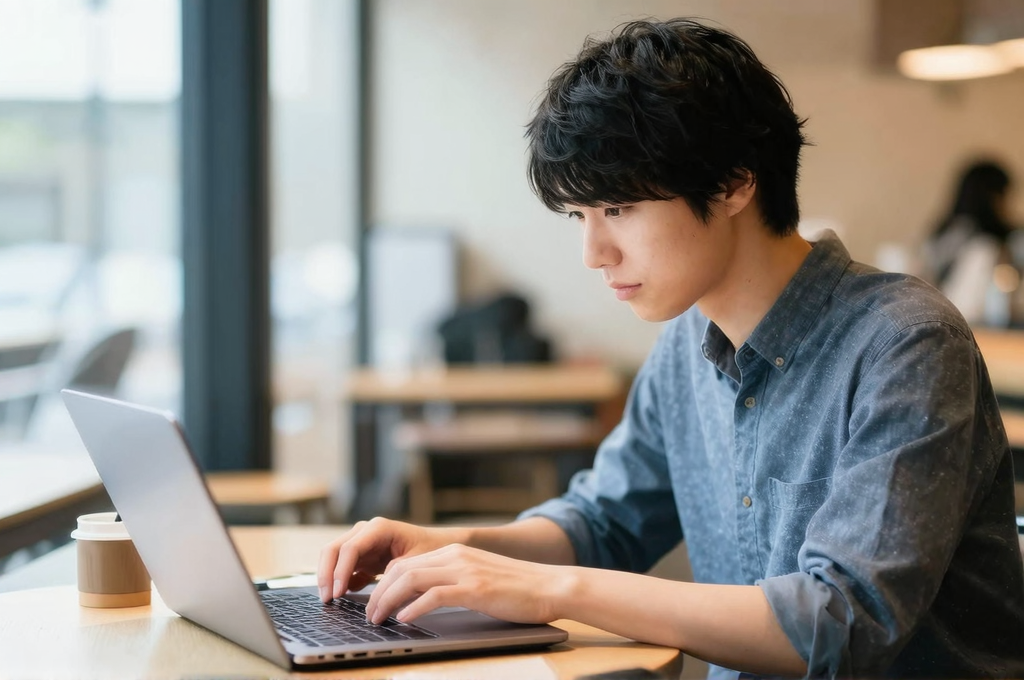 副業作業中の様子